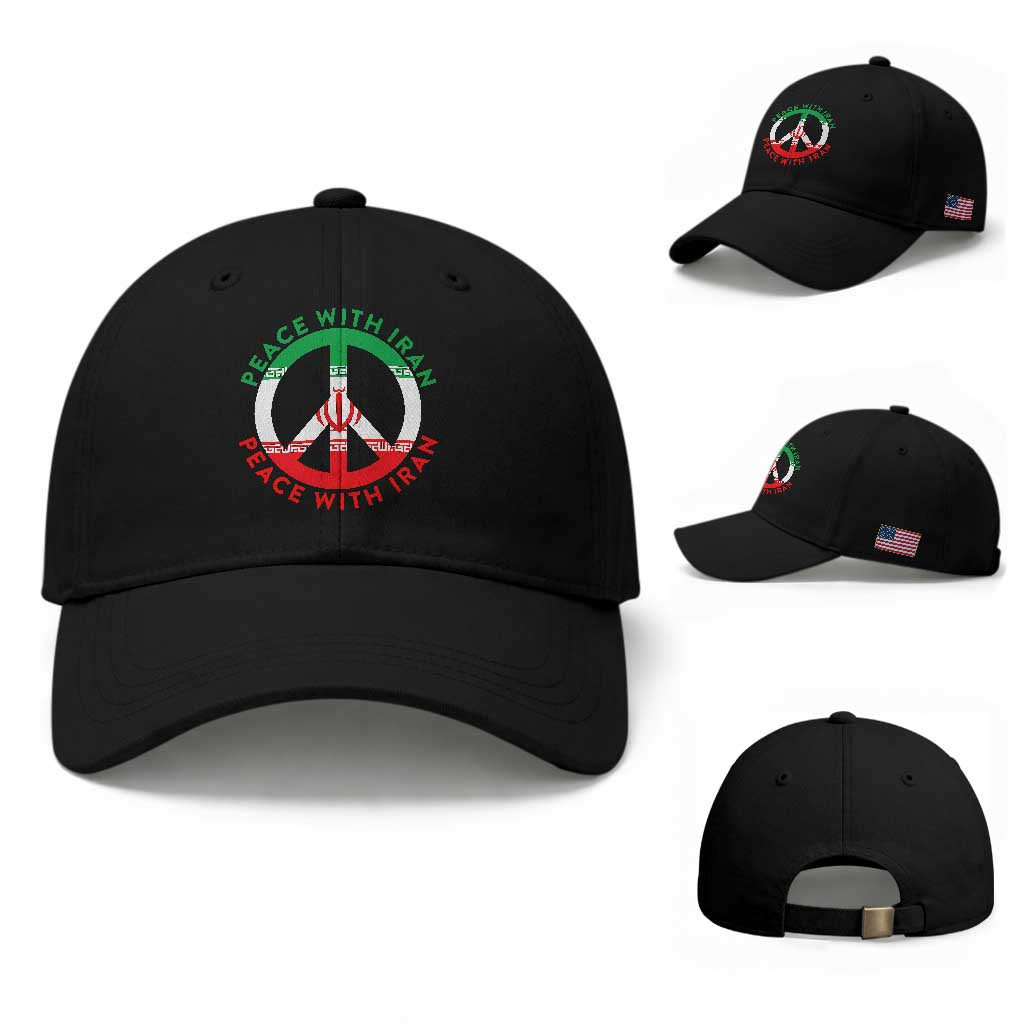 Peace With Iran Baseball Cap Not War In Middle East