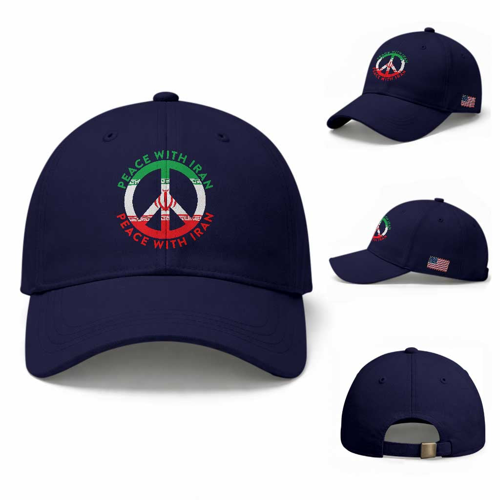 Peace With Iran Baseball Cap Not War In Middle East