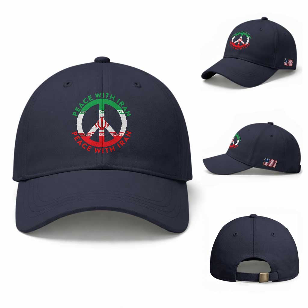 Peace With Iran Baseball Cap Not War In Middle East