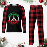 Peace With Iran Plaid Pajama Set Not War In Middle East
