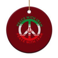Peace With Iran Ceramic Ornament Not War In Middle East