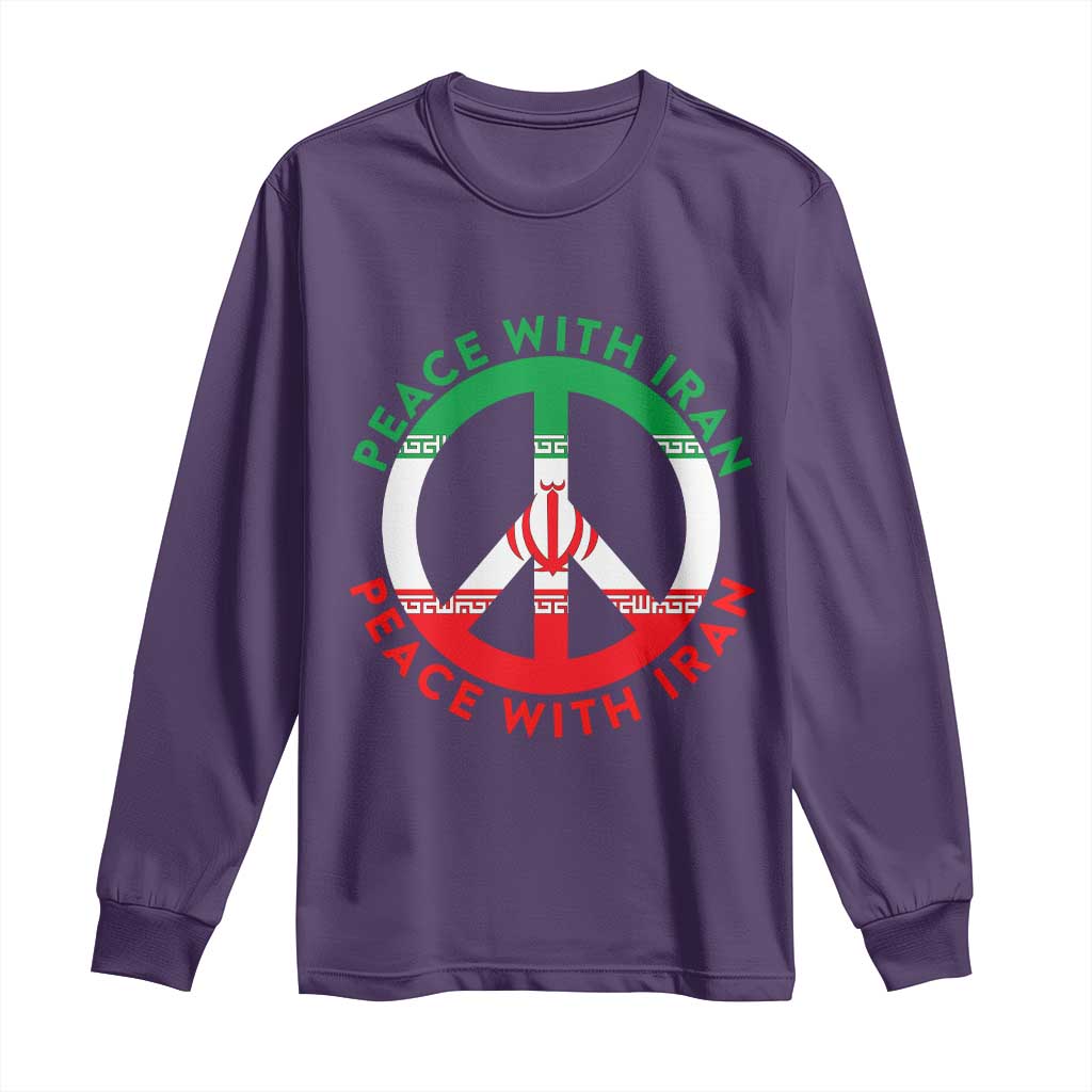 Peace With Iran Long Sleeve Shirt Not War In Middle East