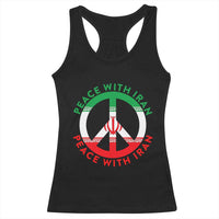 Peace With Iran Racerback Tank Top Not War In Middle East