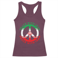 Peace With Iran Racerback Tank Top Not War In Middle East