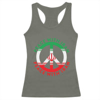 Peace With Iran Racerback Tank Top Not War In Middle East
