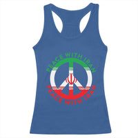 Peace With Iran Racerback Tank Top Not War In Middle East
