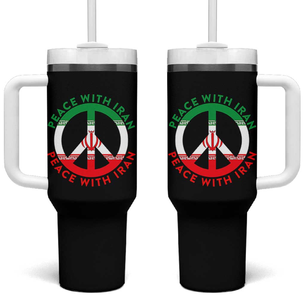Peace With Iran Tumbler With Handle Not War In Middle East