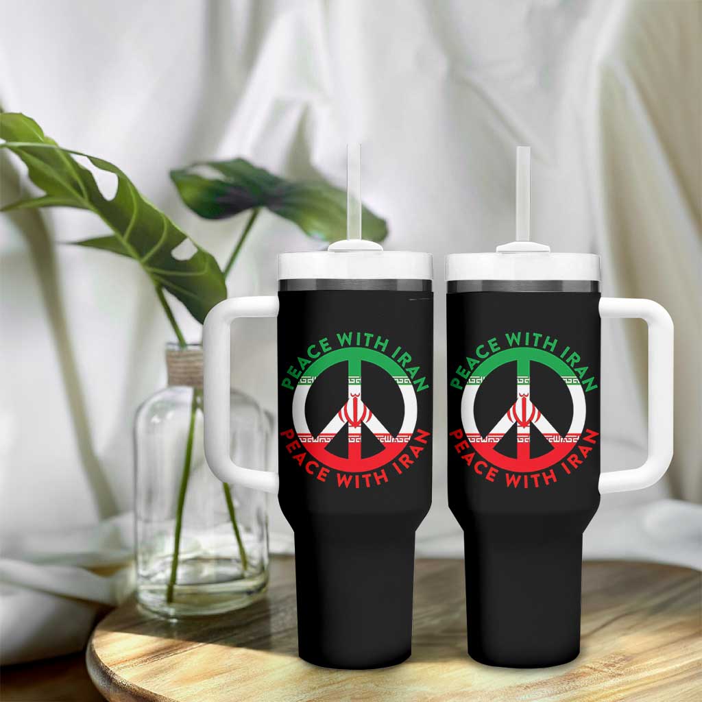 Peace With Iran Tumbler With Handle Not War In Middle East