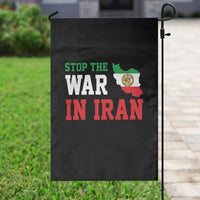 Stop The War In Iran Garden Flag Iran Freedom Protest