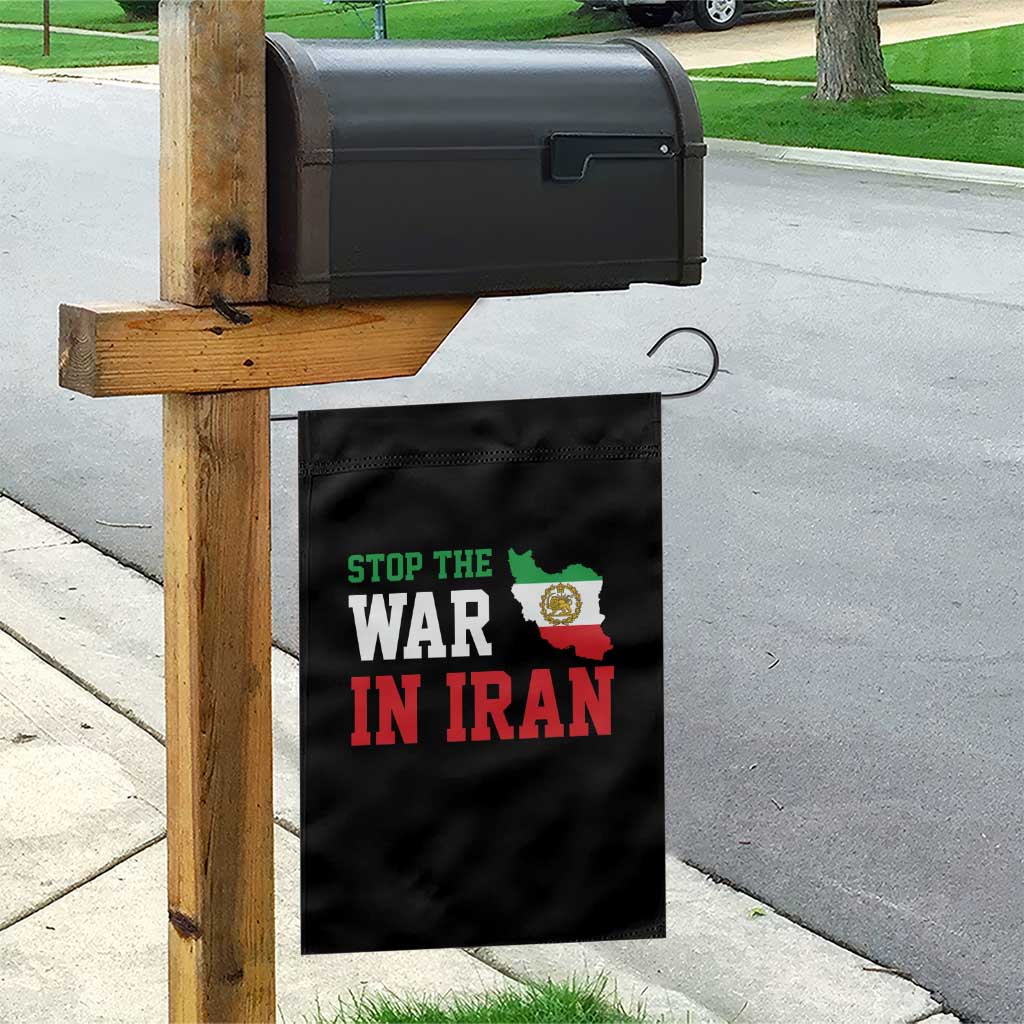 Stop The War In Iran Garden Flag Iran Freedom Protest