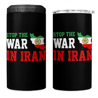 Stop The War In Iran 4 in 1 Can Cooler Tumbler Iran Freedom Protest