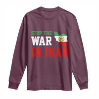 Stop The War In Iran Long Sleeve Shirt Iran Freedom Protest