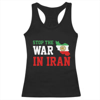 Stop The War In Iran Racerback Tank Top Iran Freedom Protest
