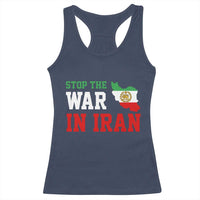 Stop The War In Iran Racerback Tank Top Iran Freedom Protest