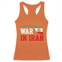 Stop The War In Iran Racerback Tank Top Iran Freedom Protest
