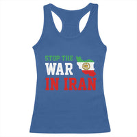 Stop The War In Iran Racerback Tank Top Iran Freedom Protest