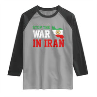 Stop The War In Iran Raglan Shirt Iran Freedom Protest
