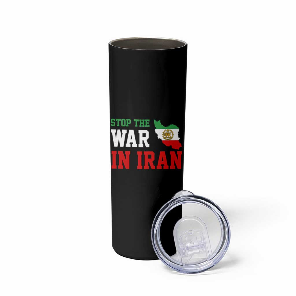 Stop The War In Iran Skinny Tumbler Iran Freedom Protest