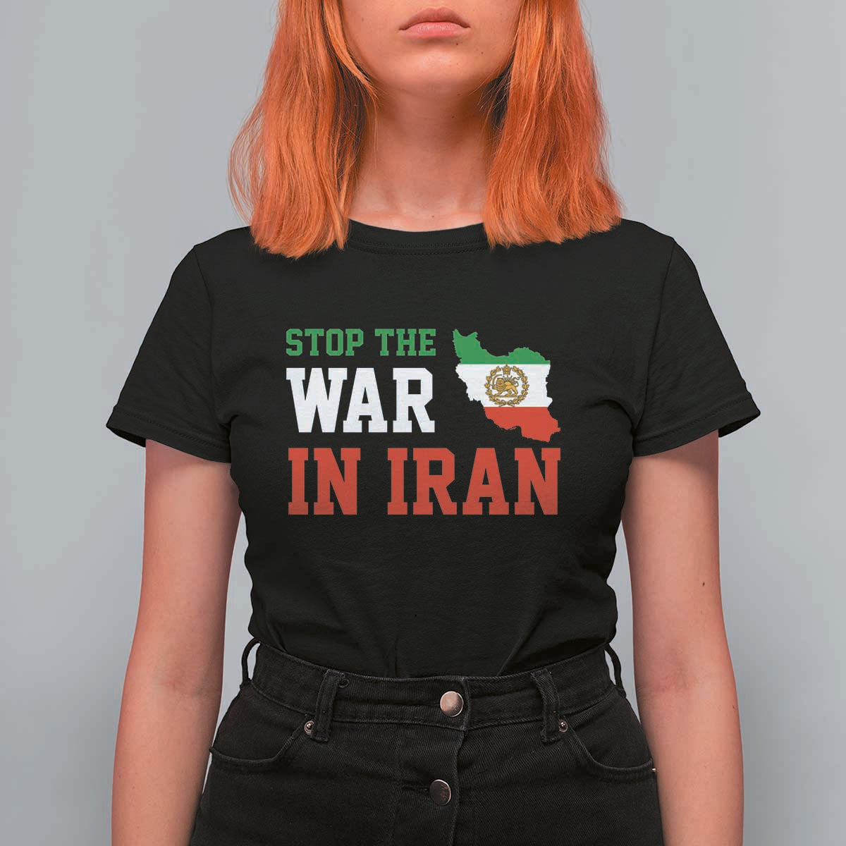 Stop The War In Iran T Shirt For Women Iran Freedom Protest