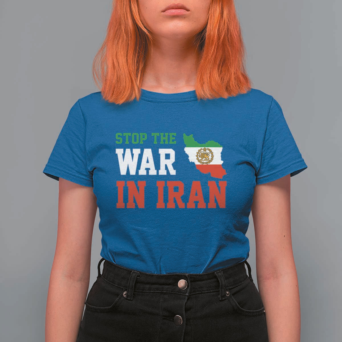 Stop The War In Iran T Shirt For Women Iran Freedom Protest