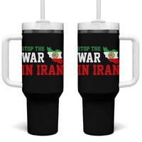 Stop The War In Iran Tumbler With Handle Iran Freedom Protest