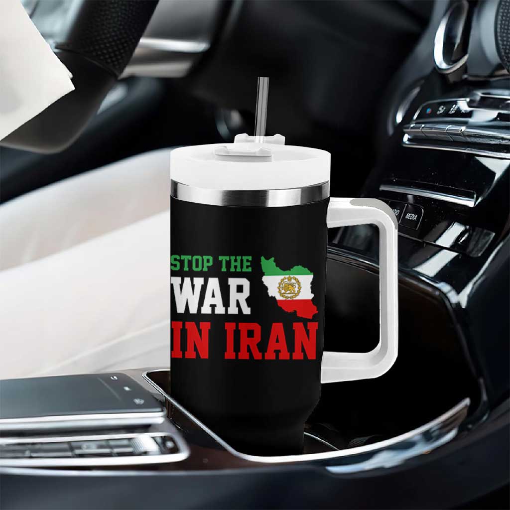 Stop The War In Iran Tumbler With Handle Iran Freedom Protest