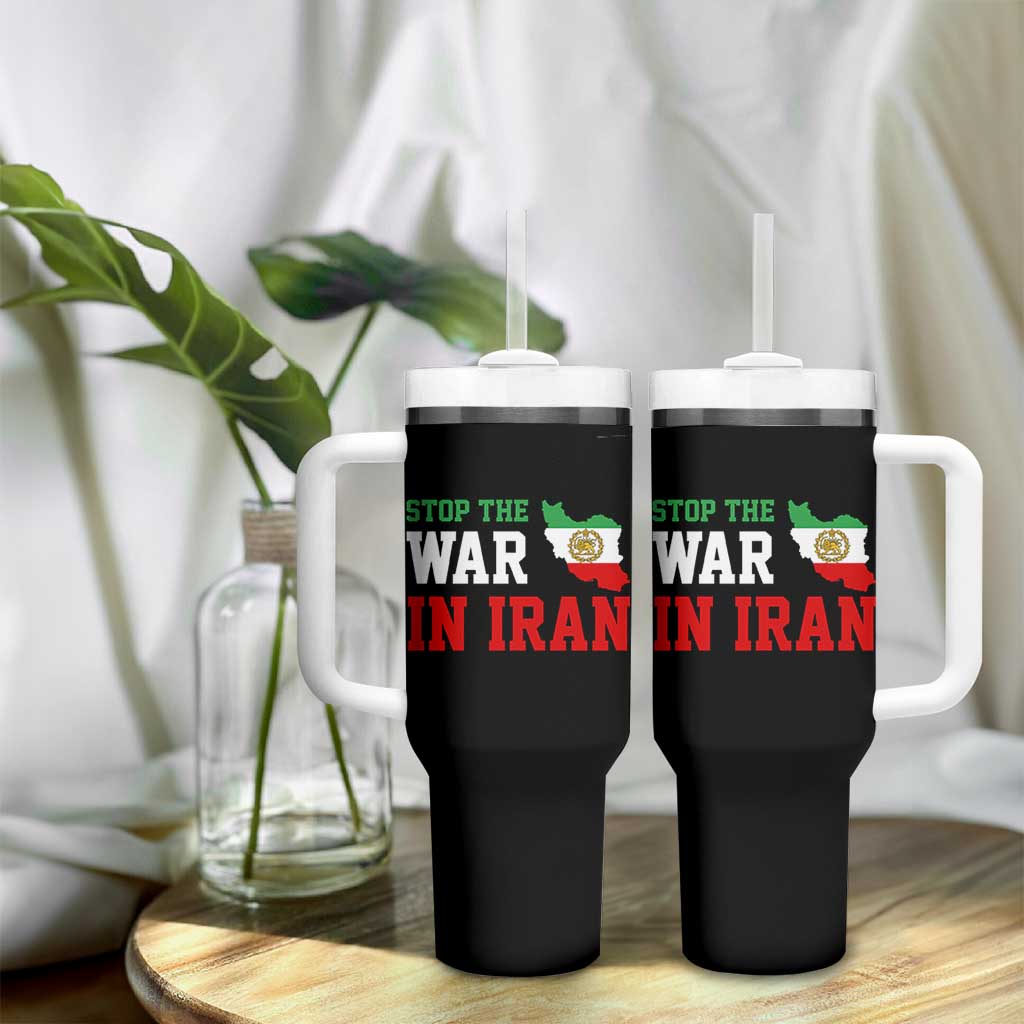 Stop The War In Iran Tumbler With Handle Iran Freedom Protest
