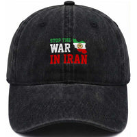 Stop The War In Iran Washed Cotton Baseball Cap Iran Freedom Protest