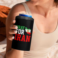Pray For Iran 4 in 1 Can Cooler Tumbler Anti War Protest Apparel Gift