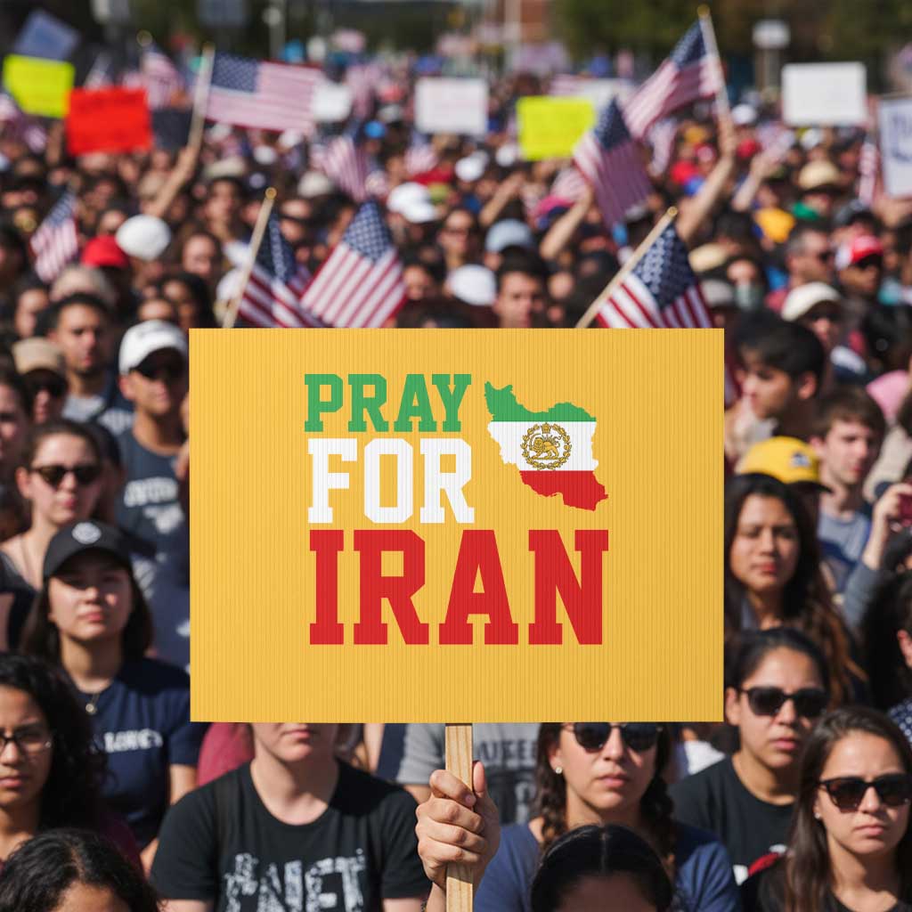 Pray For Iran Protest Sign Anti War Protest Apparel Gift