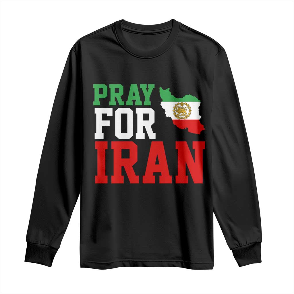 Pray For Iran Long Sleeve Shirt Anti War Protest Apparel Gift