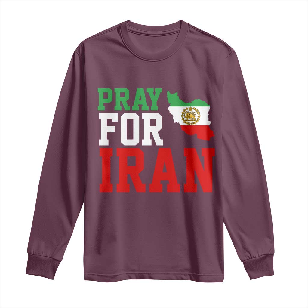 Pray For Iran Long Sleeve Shirt Anti War Protest Apparel Gift