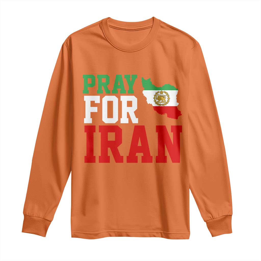 Pray For Iran Long Sleeve Shirt Anti War Protest Apparel Gift