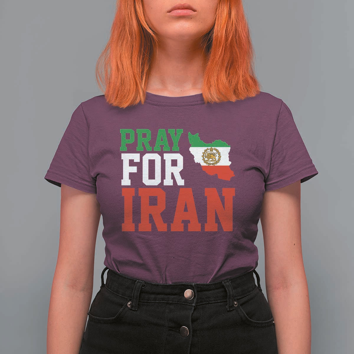 Pray For Iran T Shirt For Women Anti War Protest Apparel Gift