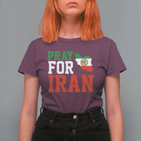Pray For Iran T Shirt For Women Anti War Protest Apparel Gift