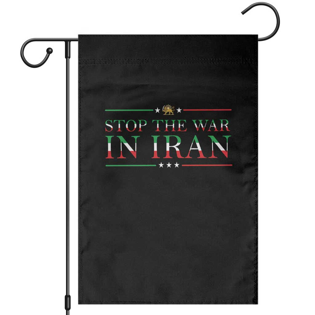 Stop The War In Iran Garden Flag Anti War Protest