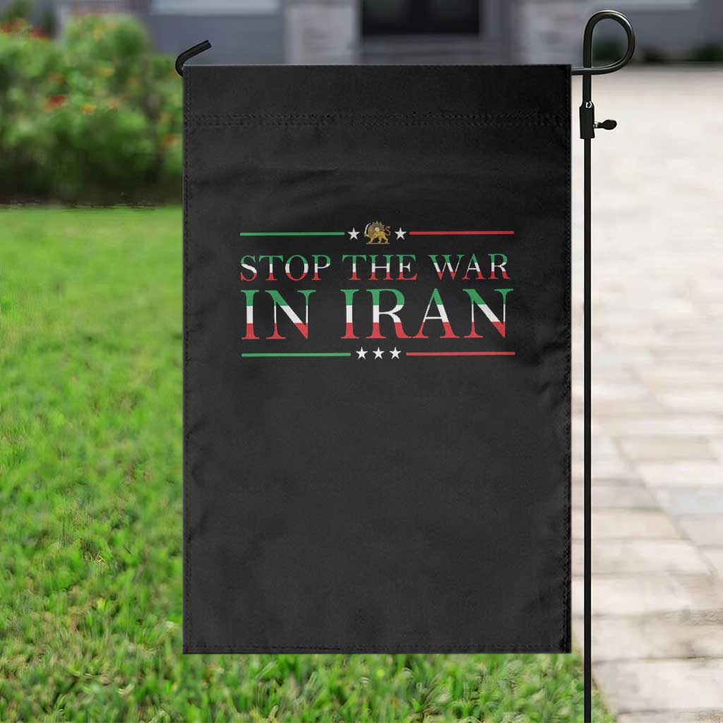 Stop The War In Iran Garden Flag Anti War Protest