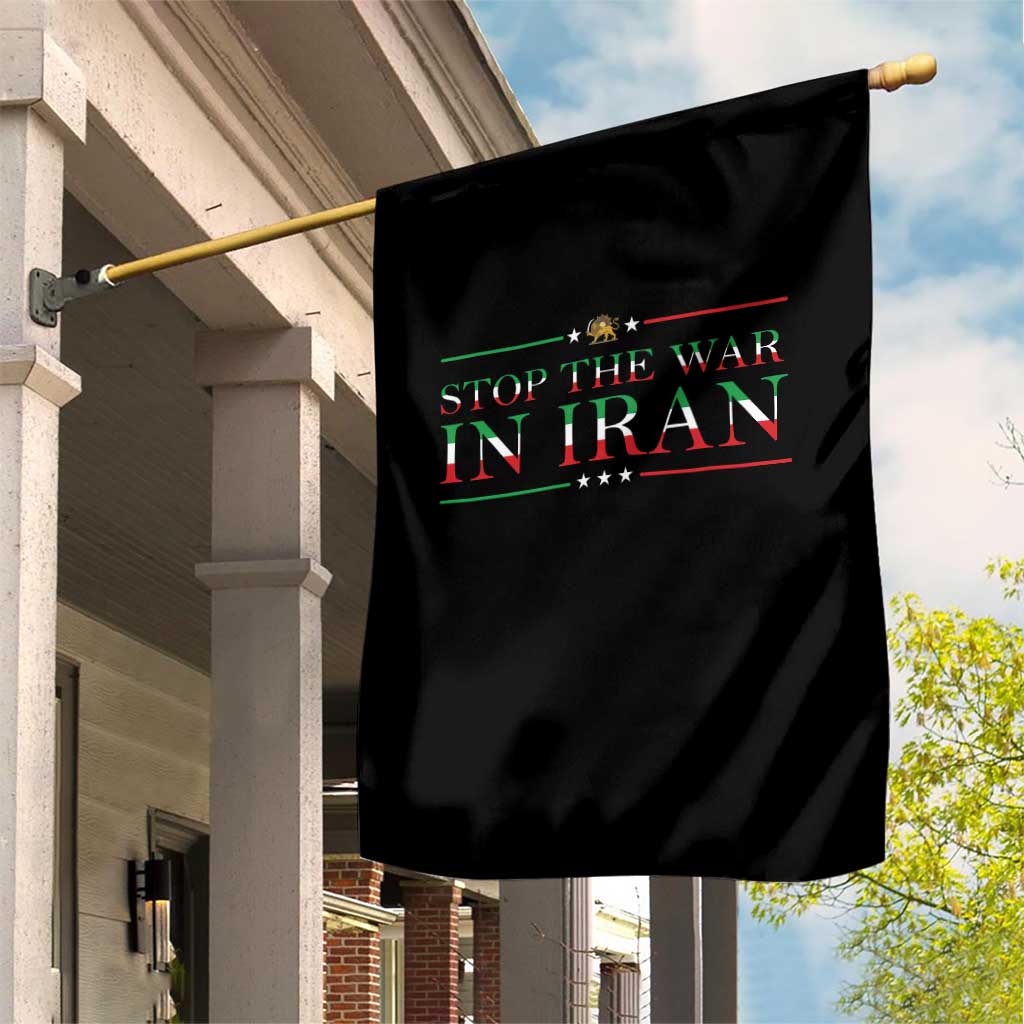 Stop The War In Iran Garden Flag Anti War Protest