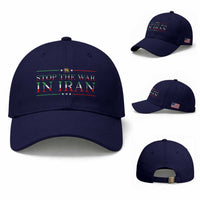 Stop The War In Iran Baseball Cap Anti War Protest