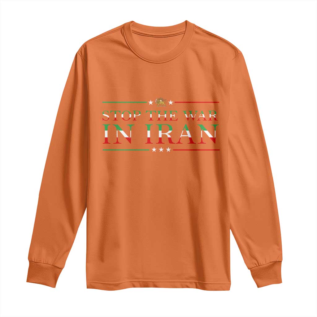 Stop The War In Iran Long Sleeve Shirt Anti War Protest