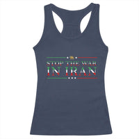 Stop The War In Iran Racerback Tank Top Anti War Protest