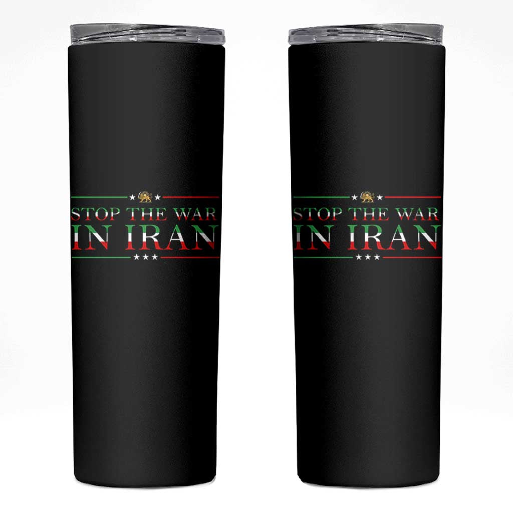 Stop The War In Iran Skinny Tumbler Anti War Protest