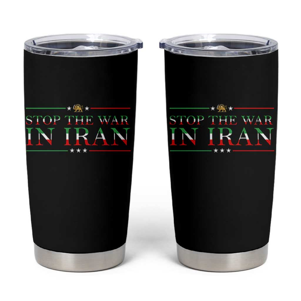 Stop The War In Iran Tumbler Cup Anti War Protest