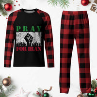Pray For Iran Plaid Pajama Set Support Iranian People Peace