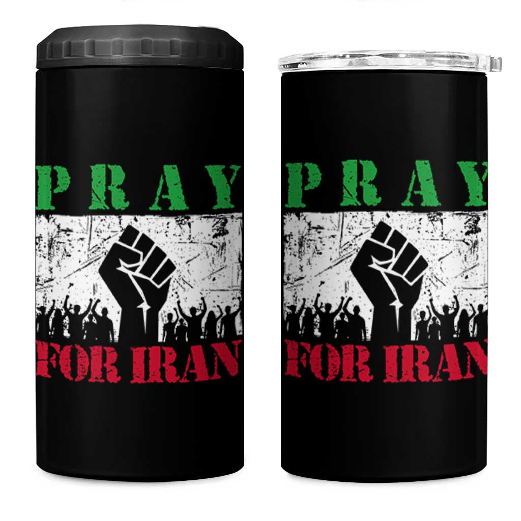 Pray For Iran 4 in 1 Can Cooler Tumbler Support Iranian People Peace