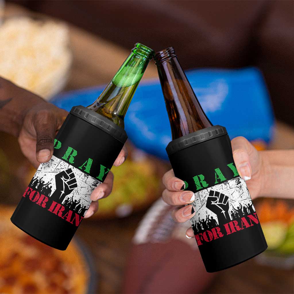 Pray For Iran 4 in 1 Can Cooler Tumbler Support Iranian People Peace