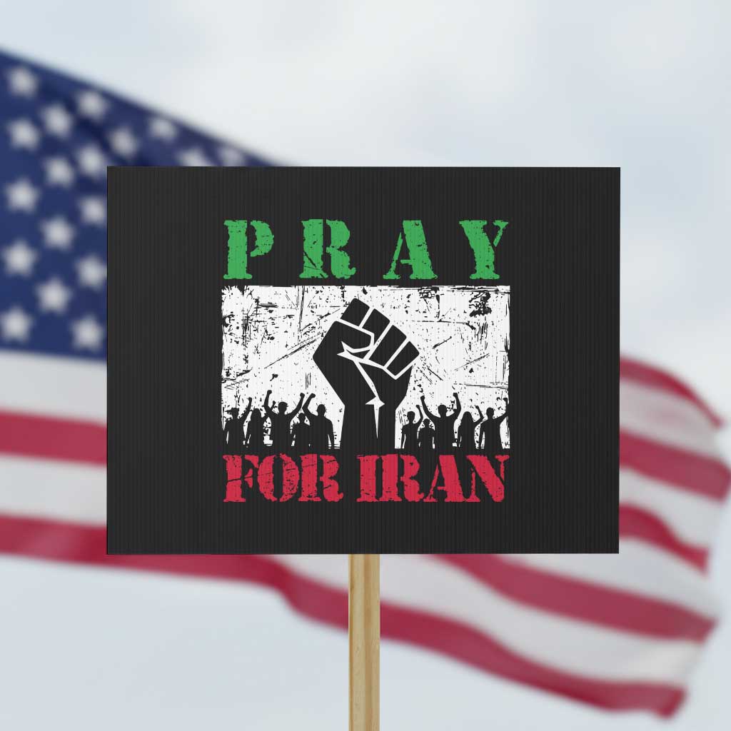 Pray For Iran Protest Sign Support Iranian People Peace