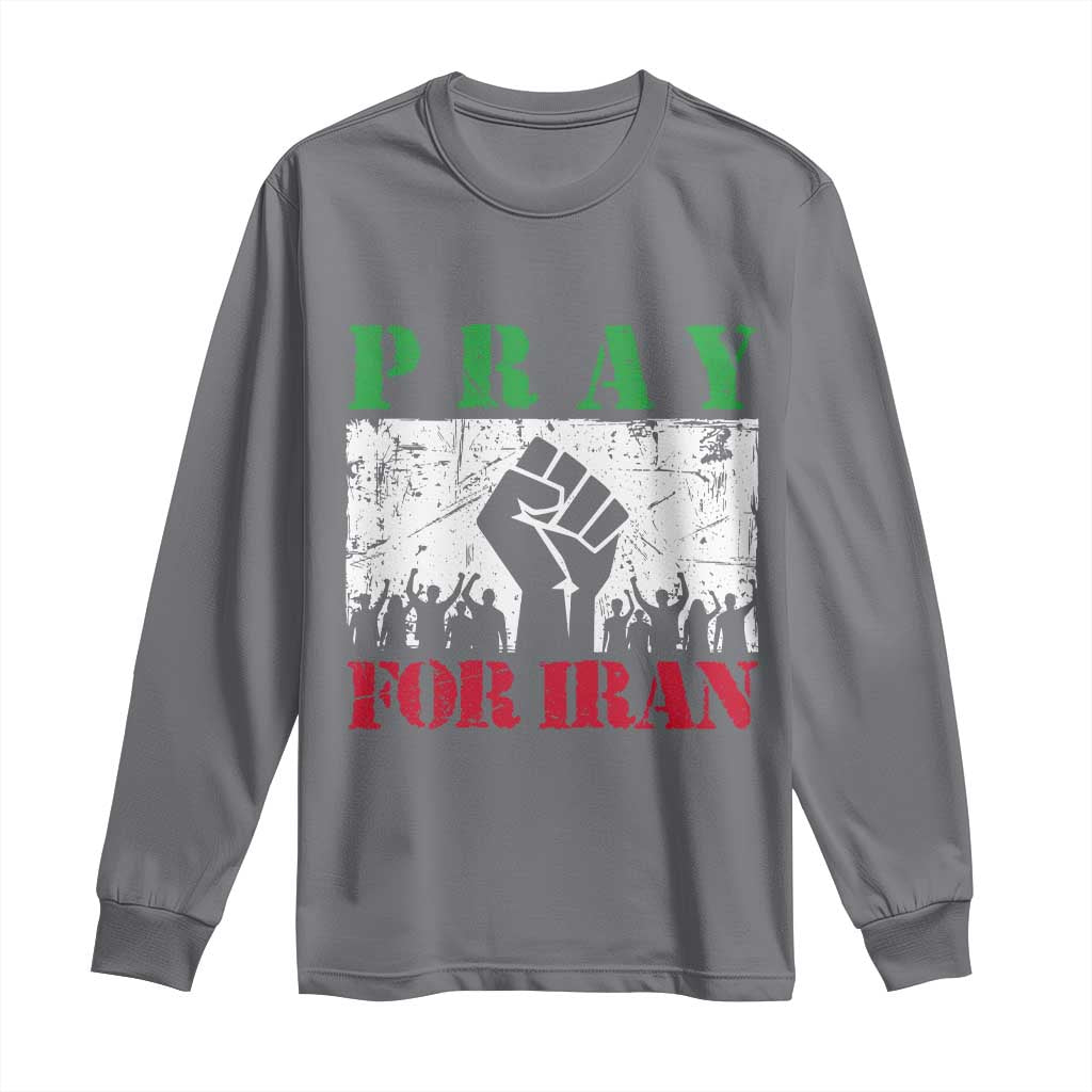 Pray For Iran Long Sleeve Shirt Support Iranian People Peace