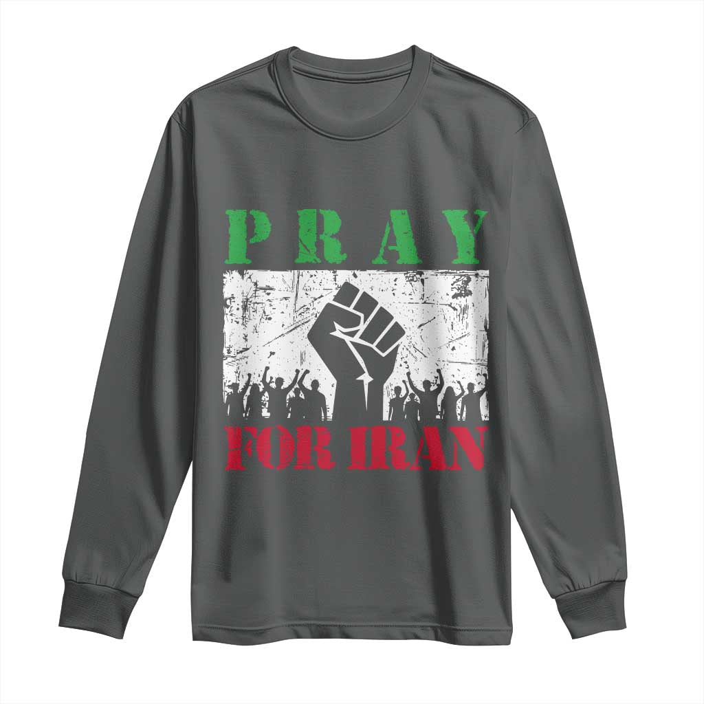 Pray For Iran Long Sleeve Shirt Support Iranian People Peace