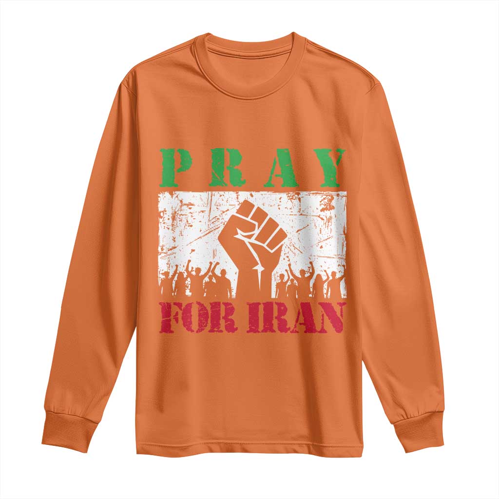 Pray For Iran Long Sleeve Shirt Support Iranian People Peace